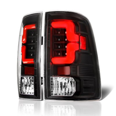 Dodge Ram 2500 2010-2018 Black Custom LED Tail Lights Red Tube