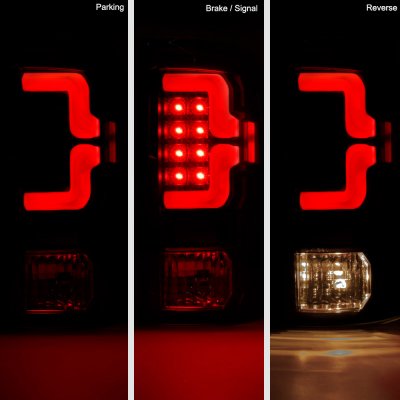 Dodge Ram 2500 2010-2018 Black Custom LED Tail Lights Red Tube