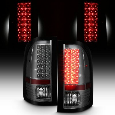Chevy Silverado 2500HD 2007-2014 Smoked LED Tail Lights
