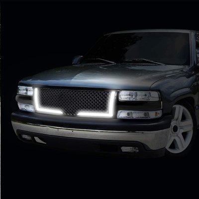Chevy Silverado 1999-2002 LED Grille Lights Black Mesh