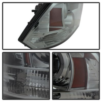 Dodge Ram 2500 2010-2018 Smoked Halo Projector Headlights with LED DRL