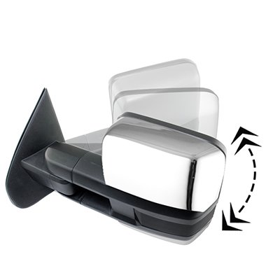 GMC Sierra Denali 2007-2013 Chrome Power Folding Tow Mirrors Smoked Switchback LED DRL Sequential Signal