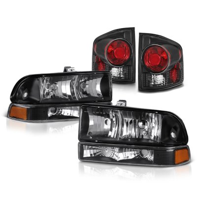 Chevy S10 1998-2004 Black Headlights and Tail Lights