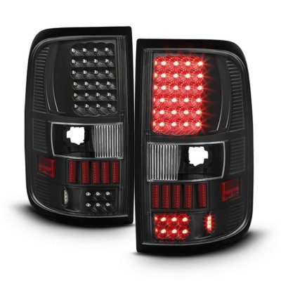 Ford F150 2004-2008 Black LED Tail Lights