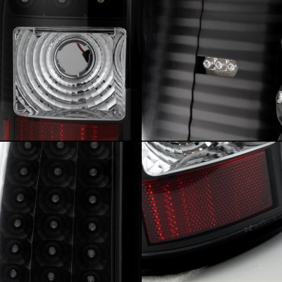 Chevy Silverado 1500HD 2003-2006 LED Tail Lights Blacked Out