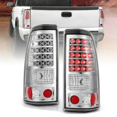 Chevy Silverado 1500HD 2003-2006 LED Tail Lights Chrome