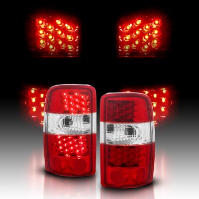 Chevy Tahoe 2000-2006 Red and Clear LED Tail Lights