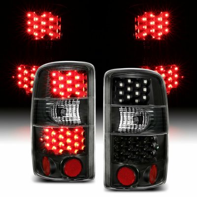 Chevy Suburban 2000-2006 Black LED Tail Lights