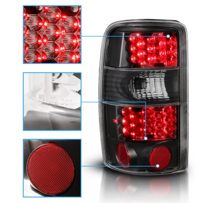 Chevy Suburban 2000-2006 Black LED Tail Lights