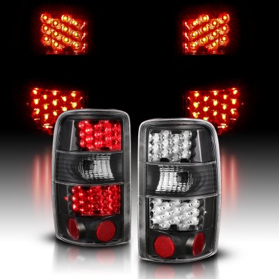 Chevy Suburban 2000-2006 Black LED Tail Lights