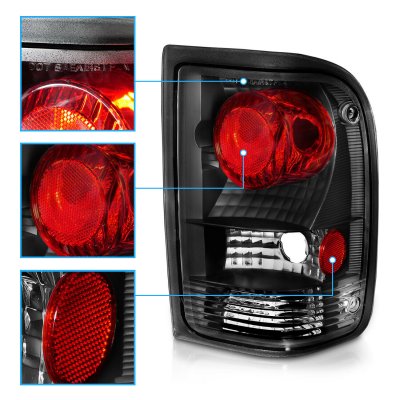 Left Driver & Right Passenger Sides Pair Epic Lighting OE Fitment Replacement Rear Brake Tail Lights Assemblies for 1993-1997 Ranger FO2800110 FO2801110 F37Z13405A F37Z13404A 