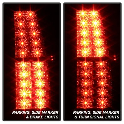 GMC Yukon XL Denali 2007-2014 Black LED Tail Lights