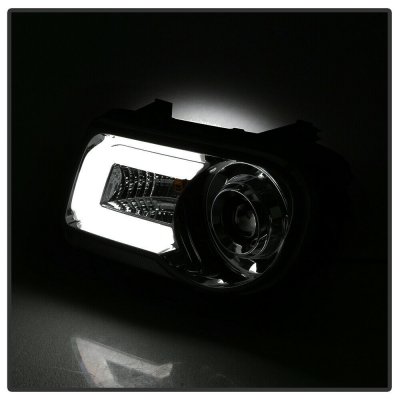 Chrysler 300C 2005-2010 Smoked Projector Headlights LED DRL