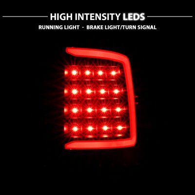 Dodge Ram 3500 2010-2018 Black LED Tail Lights Tube