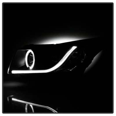 Chevy Cruze 2011-2015 Black Projector Headlights LED Strip