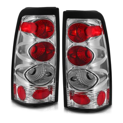 Chevy Silverado 1500HD 2001-2002 Chrome Custom Tail Lights