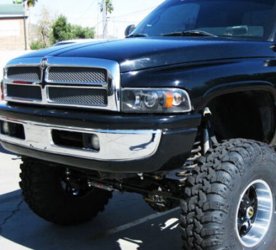 Dodge Ram 2500 1994-2002 Black Halo Projector Headlights with LED