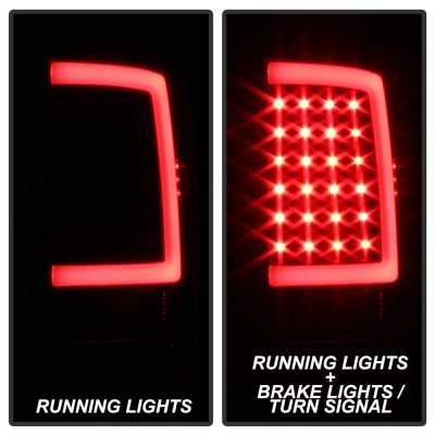 Dodge Ram 2013-2018 Black Neon LED Tail Lights