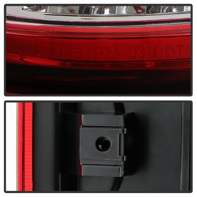 Chevy Silverado 2007-2013 Red and Clear LED Tail Lights