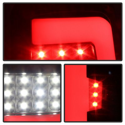 Chevy Suburban 2000-2006 Black Tube LED Tail Lights