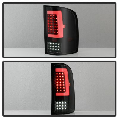 Chevy Silverado 2007-2013 Black Smoked LED Tail Lights Tube