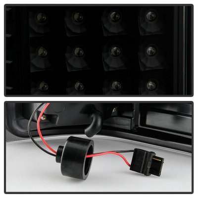 Chevy Silverado 2007-2013 Black Smoked LED Tail Lights Tube
