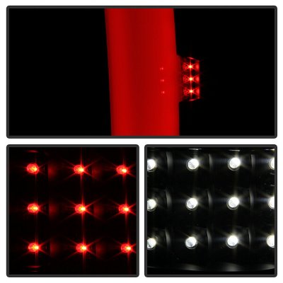 Chevy Silverado 2007-2013 Black Smoked LED Tail Lights Tube