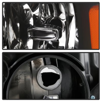 Dodge Ram 1500 2019-2023 Black Halogen Headlights