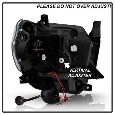 Toyota Tundra SR 2014-2017 Black Quad LED Projector Headlights Facelift DRL