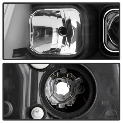 Chevy Avalanche 2007-2013 Black LED Low Beam Projector Headlights DRL