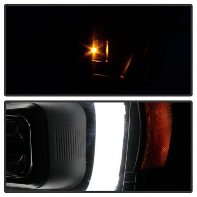 Chevy Avalanche 2007-2013 Black LED Low Beam Projector Headlights DRL