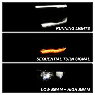 Dodge Ram 1500 2019-2022 Full LED Projector Headlights DRL Dynamic Signal