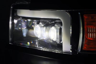 Chevy Silverado 2500HD 2015-2019 LED Quad Projector Headlights DRL Activation