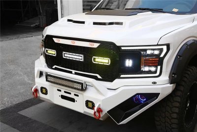 Ford F150 2018-2020 Black LED Quad Projector Headlights DRL Dynamic Signal Activation