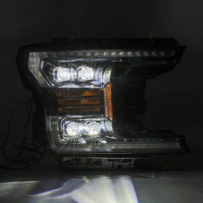 Ford F150 2018-2020 Black LED Quad Projector Headlights DRL Dynamic Signal Activation
