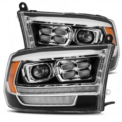 Dodge Ram 2009-2018 HD Black Projector Headlights LED DRL Dynamic Signal Activation