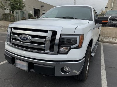 Ford F150 2009-2014 Glossy Black LED Projector Headlights DRL Dynamic Signal Activation