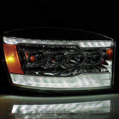 Dodge Ram 2006-2008 LED Quad Projector Headlights DRL Dynamic Signal