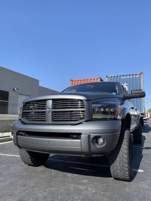 Dodge Ram 2500 2006-2009 Black LED Quad Projector Headlights DRL Dynamic Signal