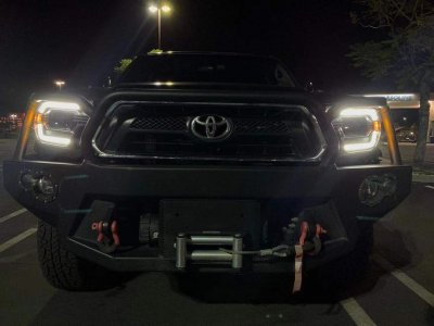 Toyota Tacoma 2012-2015 Black Projector Headlights LED DRL Switchback Signal