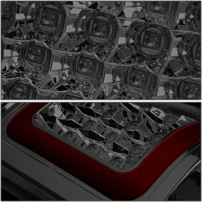 GMC Sierra 2500HD 2001-2006 Smoked LED Tail Lights Red Tube