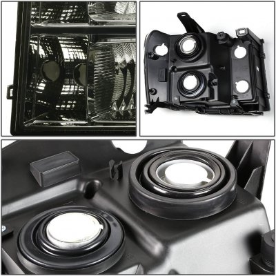 GMC Sierra 3500HD 2007-2014 Smoked Headlights