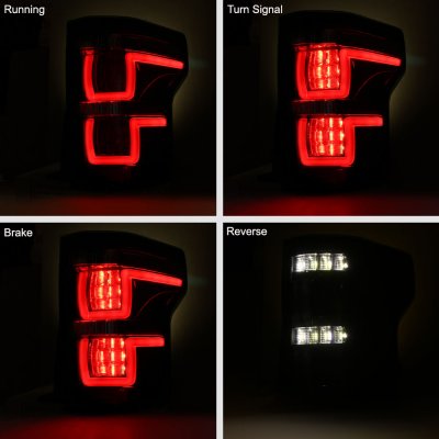 Ford F150 XL 2015-2017 Smoked Full LED Tail Lights