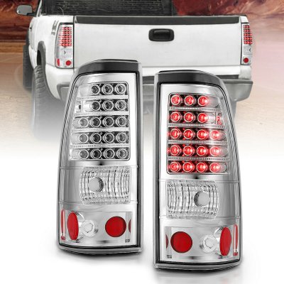 Chevy Silverado 3500 2004-2006 LED Tail Lights Chrome