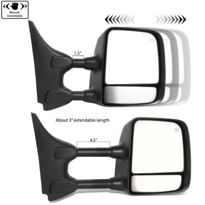 Left Side Power Mirror For 2005-2017 Nissan Frontier Manual Folding Non Heated Textured Black NI1320153 963029BC9B