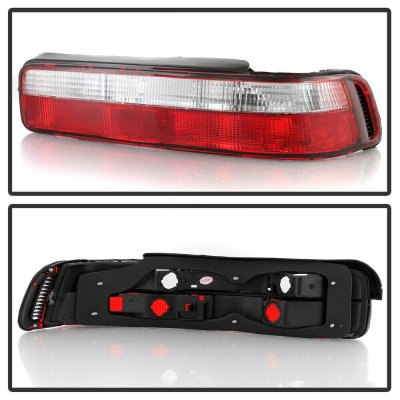 Acura Integra Coupe 1990-1993 Red and Clear Euro Tail Lights