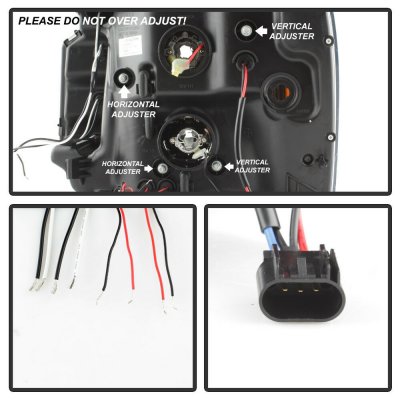 GMC Yukon XL 2007-2014 Smoked Halo Projector Headlights with LED