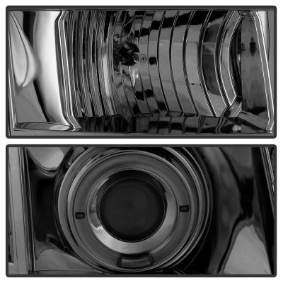 GMC Yukon XL 2007-2014 Smoked Halo Projector Headlights with LED