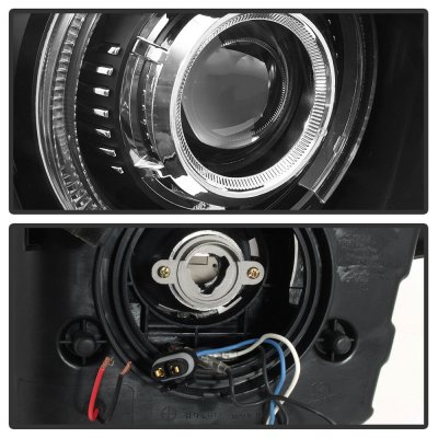 Chevy Camaro 2010-2013 Black Projector Headlights Halo