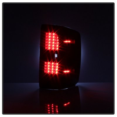 GMC Sierra 3500HD Dually 2015-2018 Black Smoked LED Tail Lights